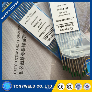 WP 2.4*150 green arc welding parts tungsten rod